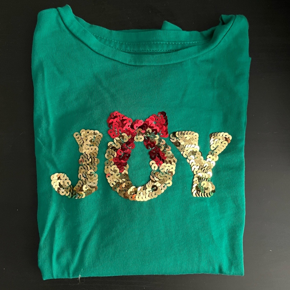 J. Crew Kids Green Joy Sequin Shirt